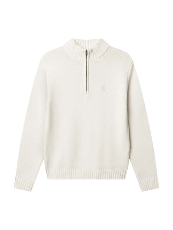 BLS Hafnia Emmet Half Zip Knit - Off white